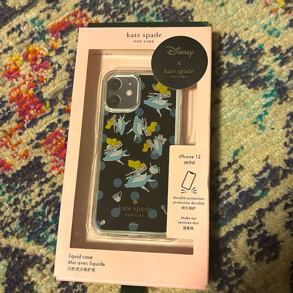 Kate Spade X Disney: Adorable Alice in Wonderland “Liquid Case”: iphone 12 mini
